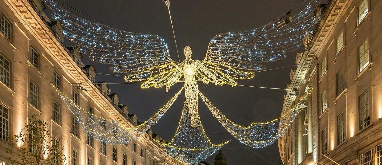 Regent Street angel Christmas lights